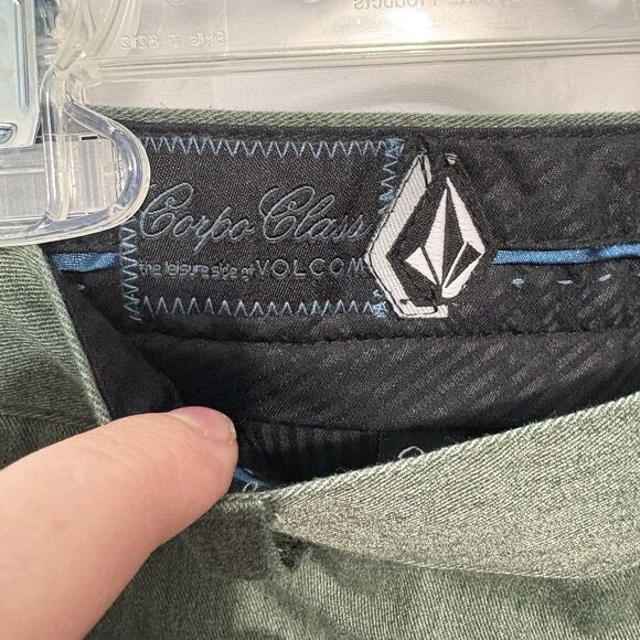 Volcom Pants Mens 32 Green Frickin Modern Chino Corpo Class Business Casual - Picture 9 of 14